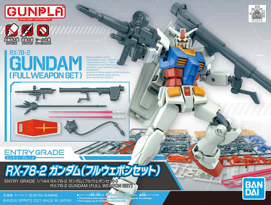 BAMI Anime | 1/144 Entry Grade RX-78-2Gundam Full Weapon Set