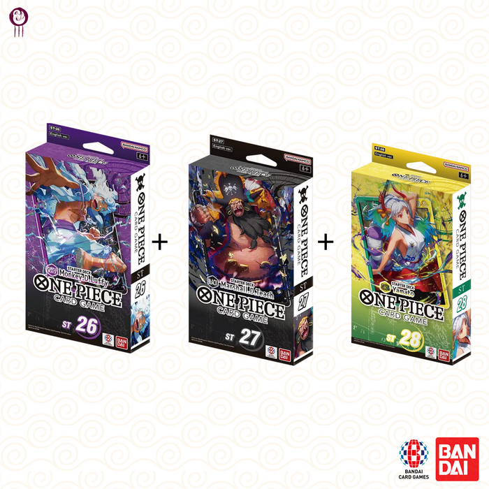 The New World Vanguard: One Piece TCG Starter Bundle (ST-26 to ST-28)